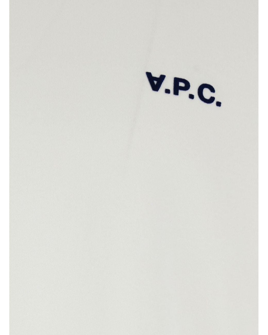 A.P.C. White Crewneck T-Shirt With Logo Embroidered On The Front for men