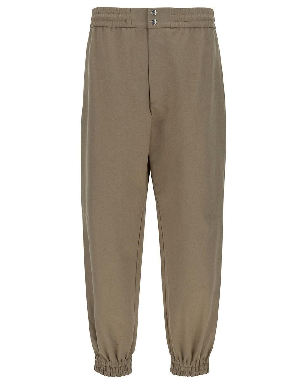 McQueen Natural Cargo Pants With Elastic Waistband for men