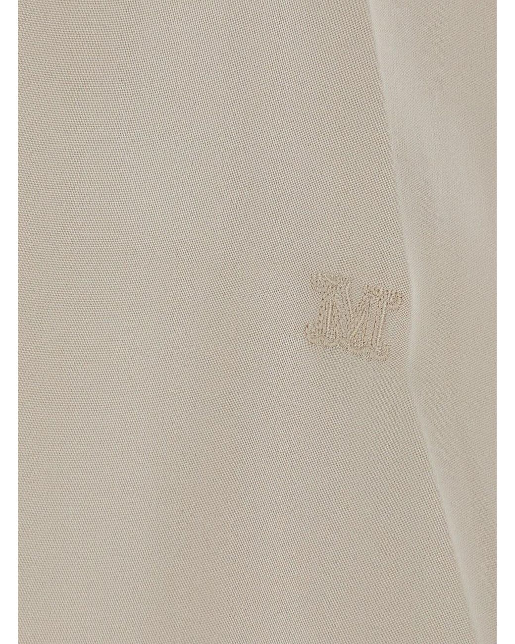 Max Mara Natural Sleeveless Top Pavido Silk Tops