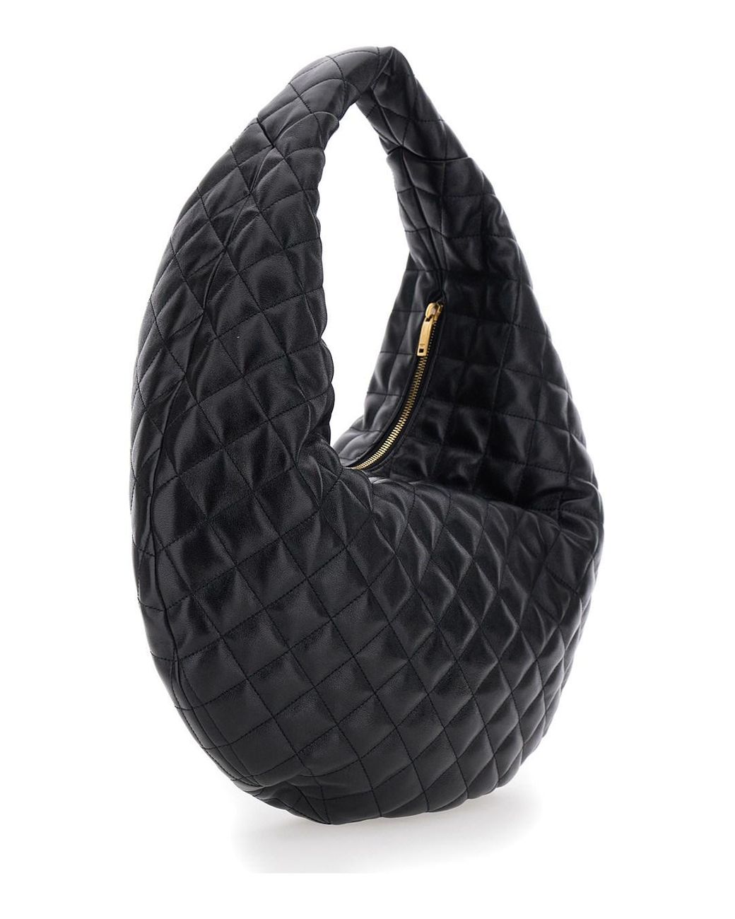 Saint Laurent Black Shoulder Bag 'Ysl Bo Icare Hobo' With Simple Design