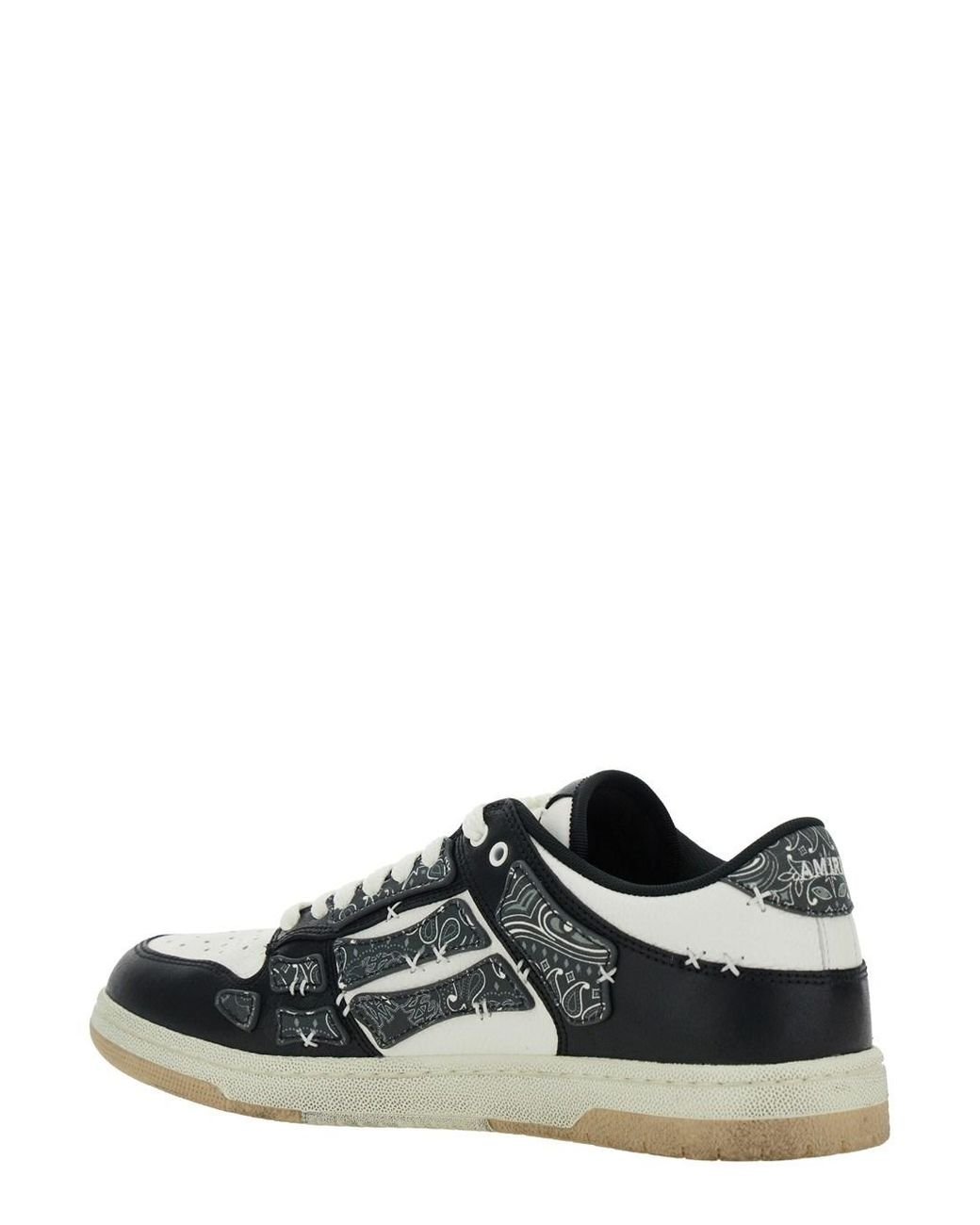 Amiri White 'Skel Top' Low Top Sneakers With Logo Patch On The Tongue And Logo Lettering On The Heel for men