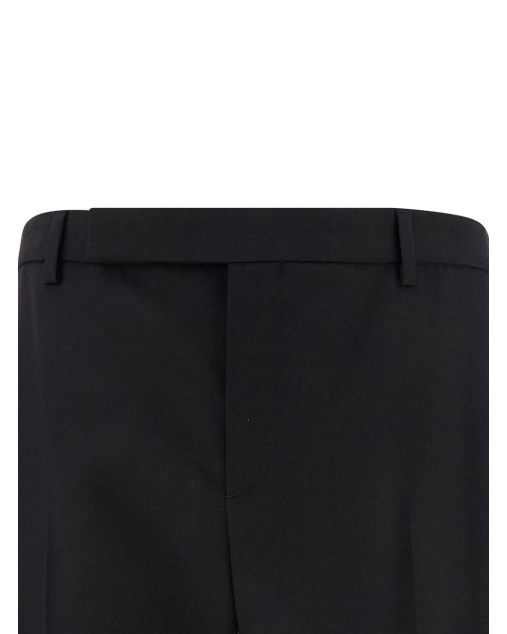 Saint Laurent Black Tailored Pants With Front Pinces for men