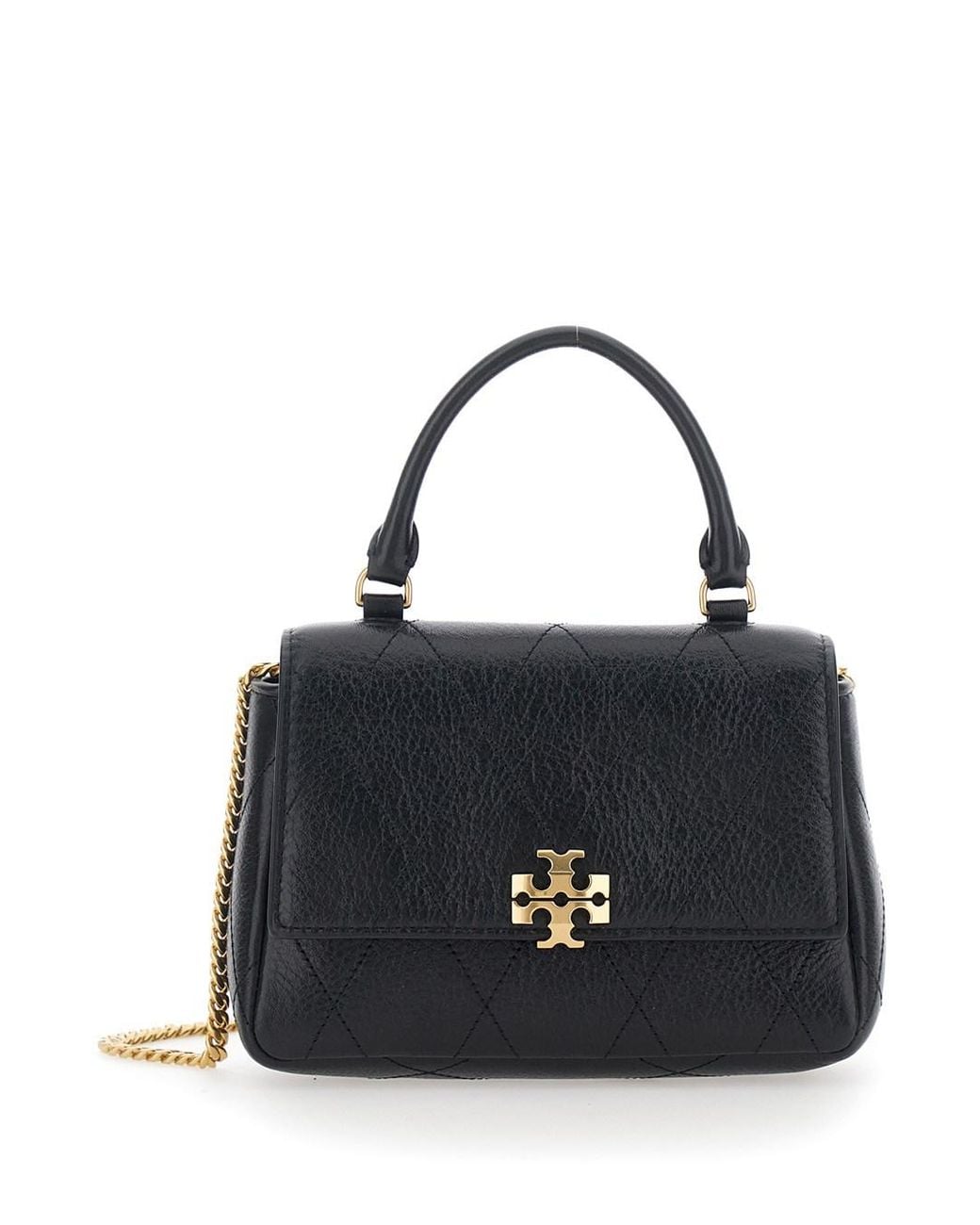 Tory Burch Black Shoulder Bag Charlie Leather Cow