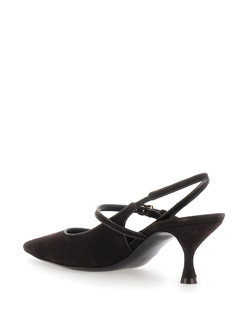 Dolce & Gabbana Black Slingback Pumps Suede