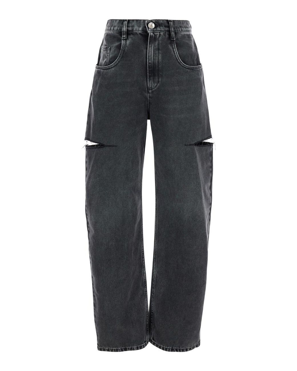 Maison Margiela Blue Five-Pocket Style Jeans With Rips