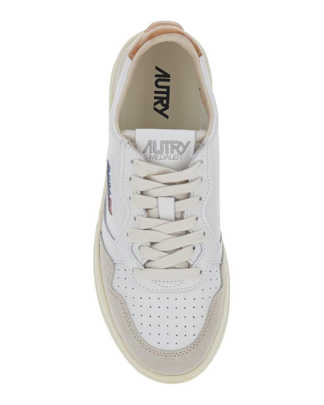 Autry White Low Top Sneakers Medalist Leather Trainers