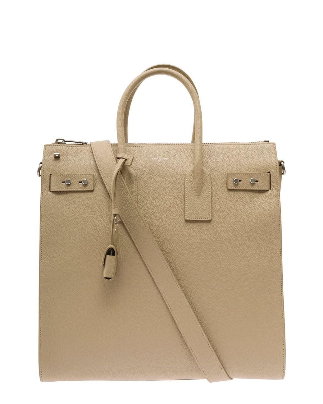 Saint Laurent Natural 'Sac De Jour' Tote Bag With Embossed Logo for men