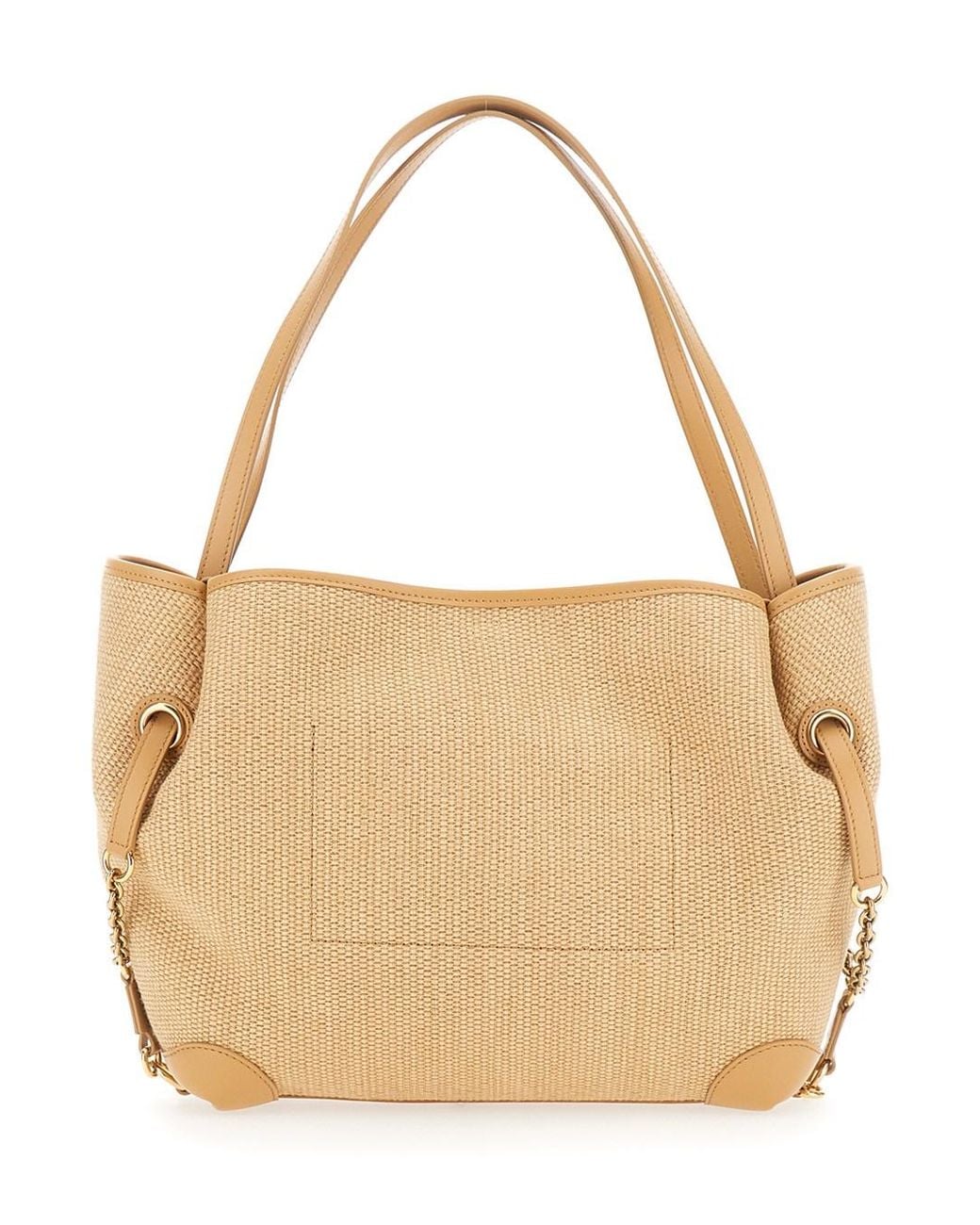 Chloé Natural 'Chloe Clover' Tote Bag With Logo Lettering On The Front A