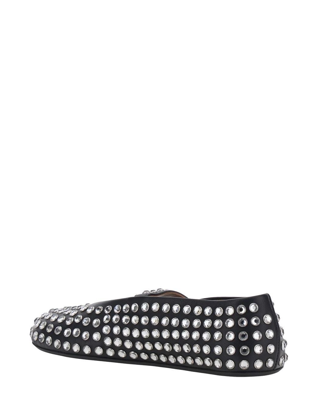 Alaïa White Ballet Flats With Leather Sole And Almond Toe