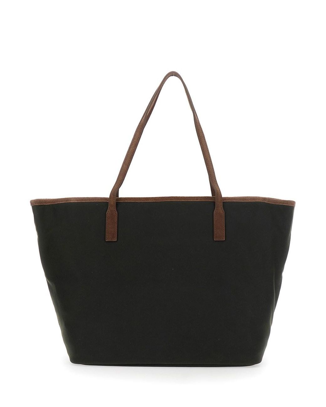 Mc2 Saint Barth Black Shopper Bag With Tech Fabric Details And Color F