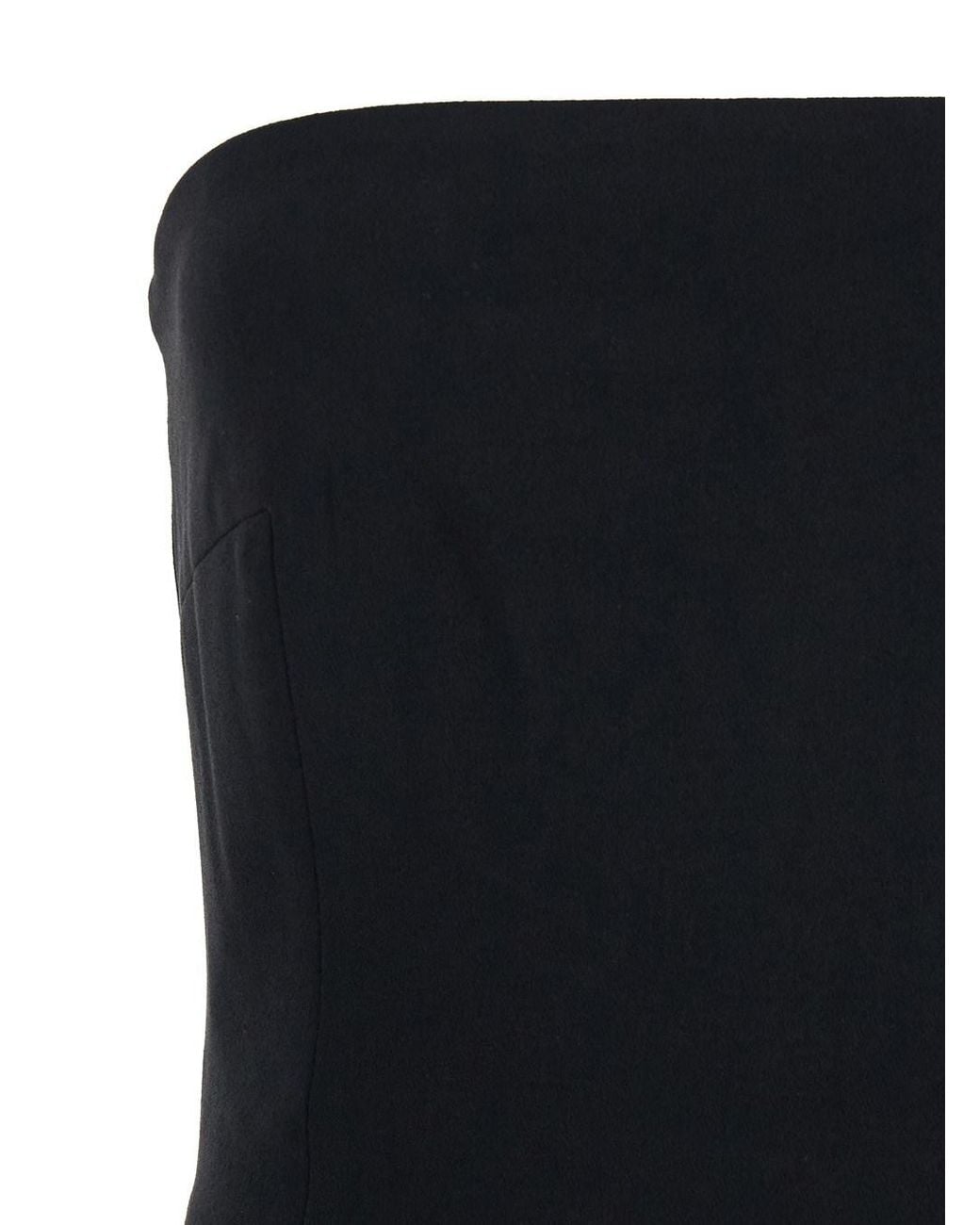Solace London Black 'Anderson' Long Dress With Bare Shoulder And Back Slit