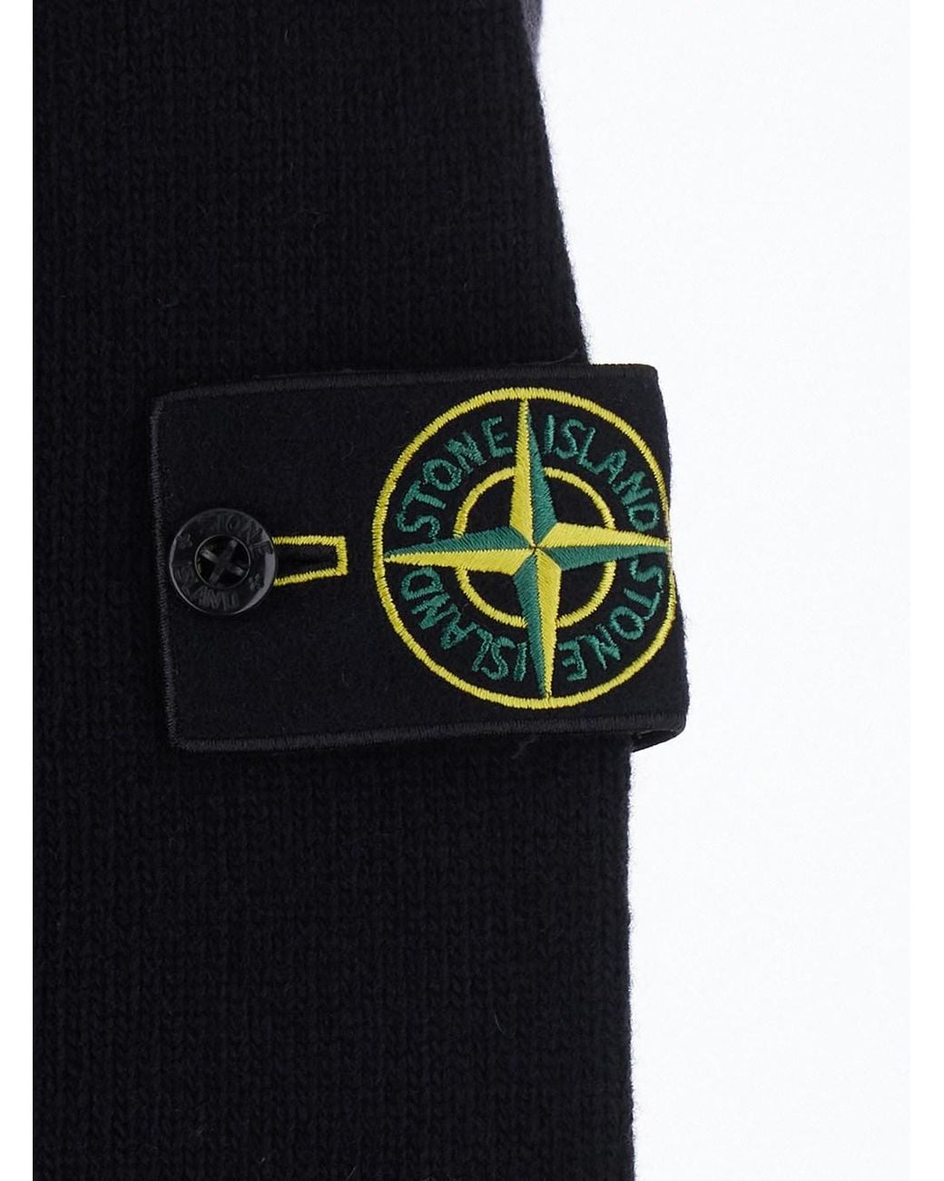 Stone Island Blue Wool High-Neck Sweater Tops for men