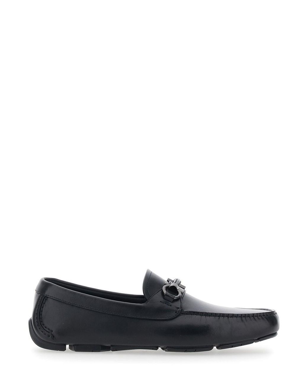 Ferragamo Gray 'Sunsay' Loafers With Gancini Plaque On The Front for men