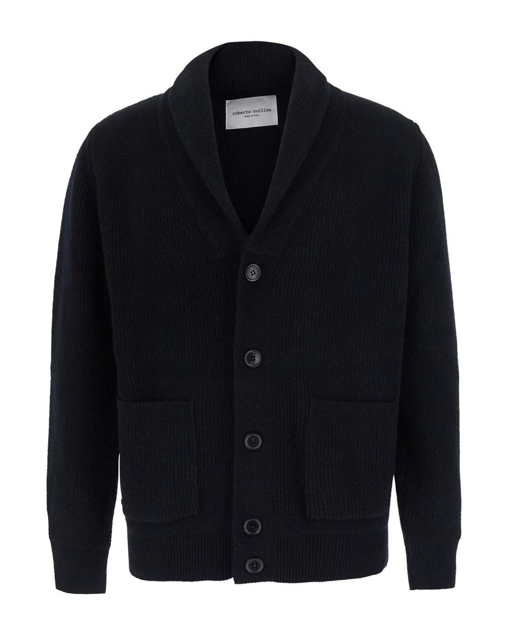 Roberto Collina Blue Lapel Jacket Ml With Notched Revers And Front Closure for men