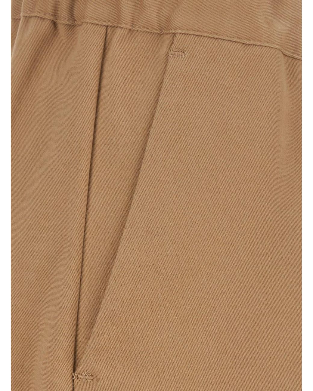 Semicouture Natural 'Buddy' Pants With Elastic Drawstring Waist