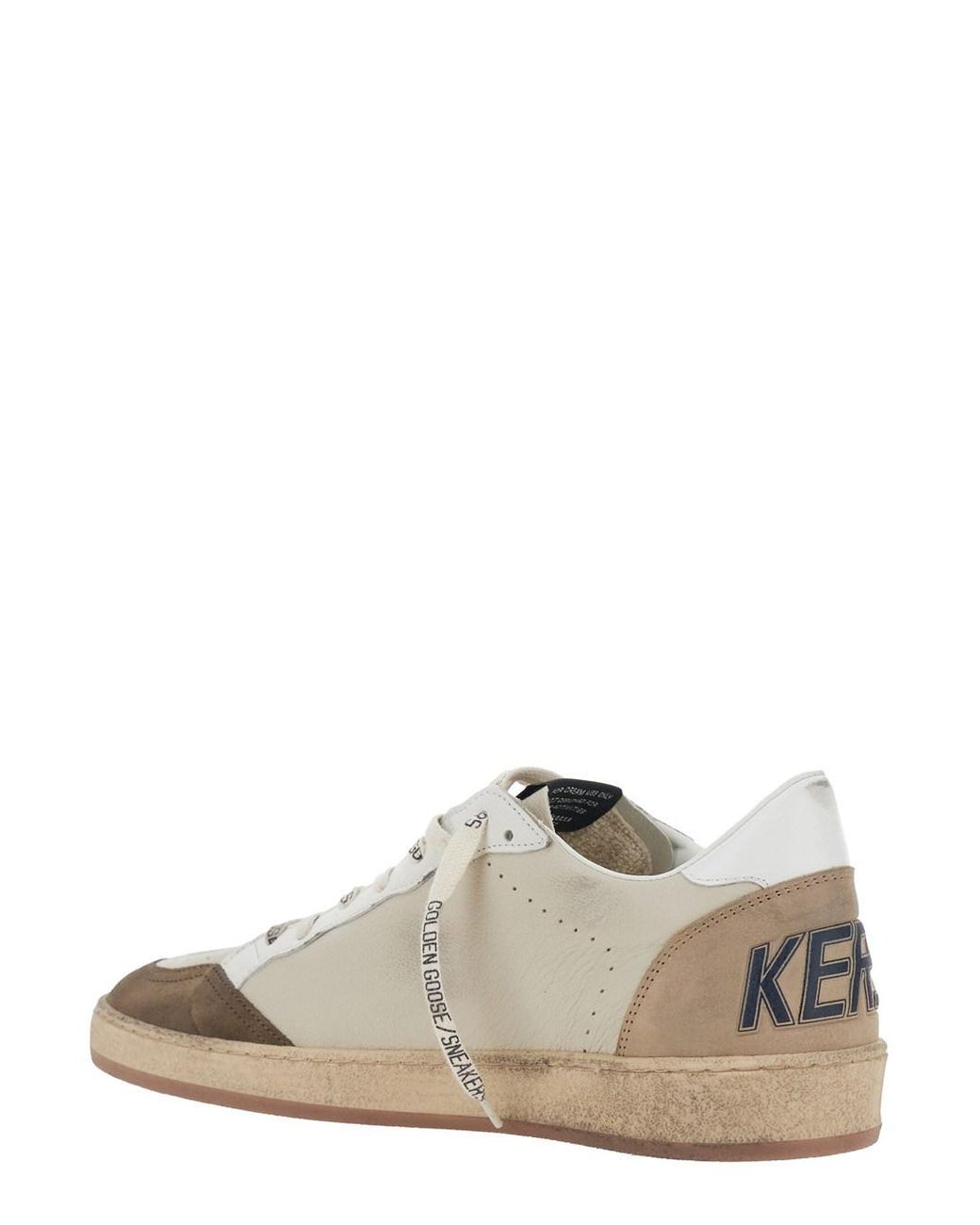 Golden Goose Deluxe Brand White 'Ballstar' Low Top Sneakers With Logo Patch On The Tongue And Contrasting Heel With Logo Lettering for men