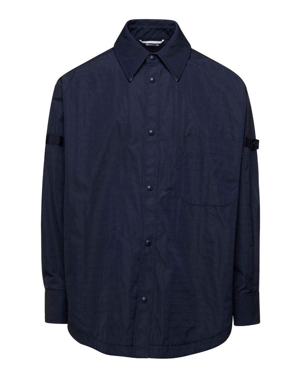 Thom Browne Blue 'Snap Front' Overshirt for men