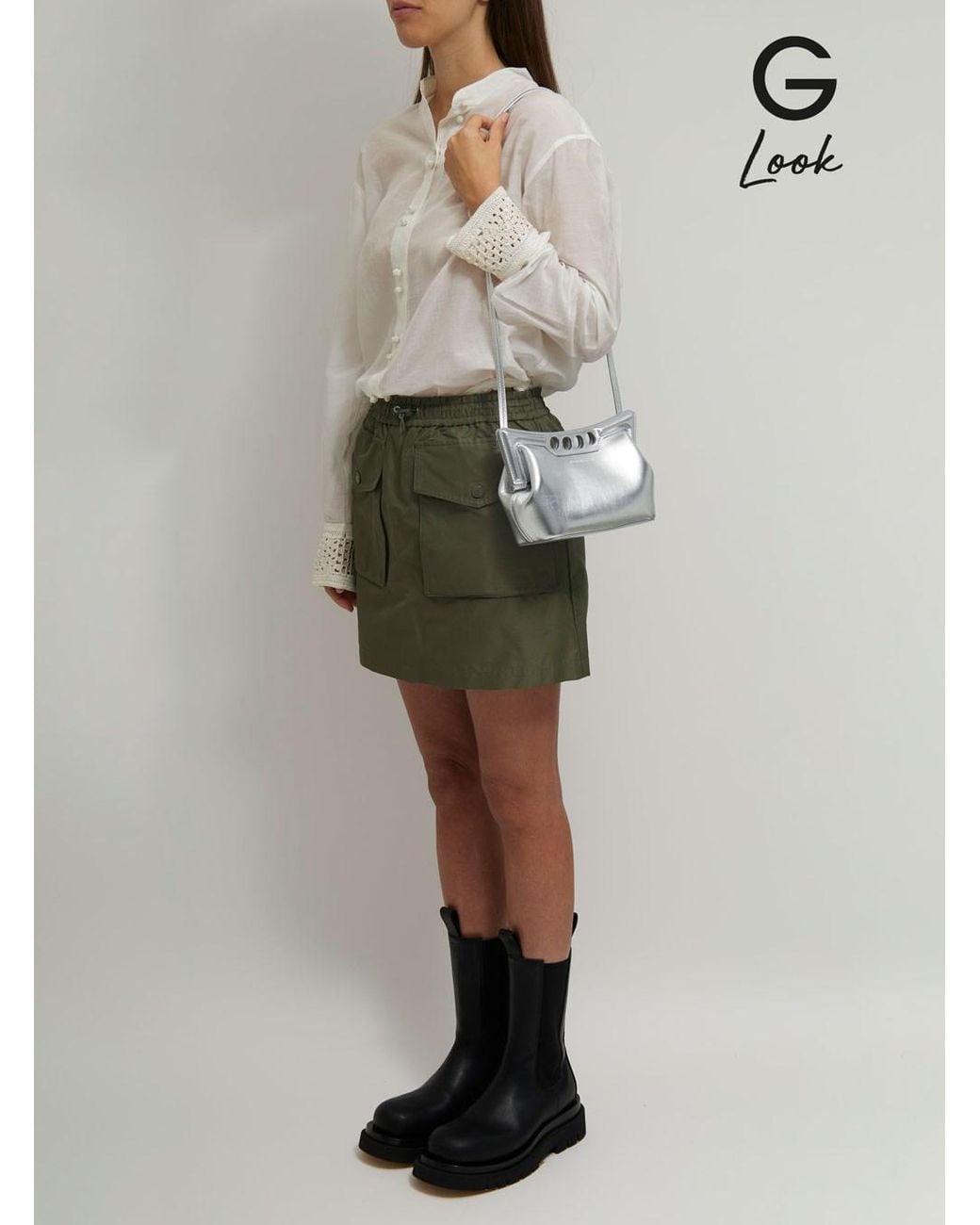 McQueen Metallic Peak Mini Crossbody Bag
