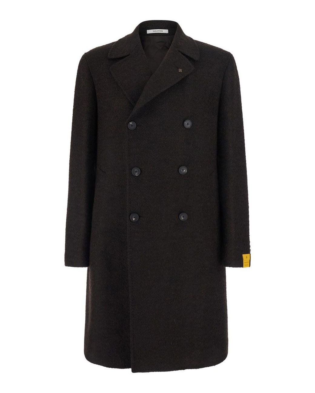 Tagliatore Black Coat Arden Double-Breasted for men