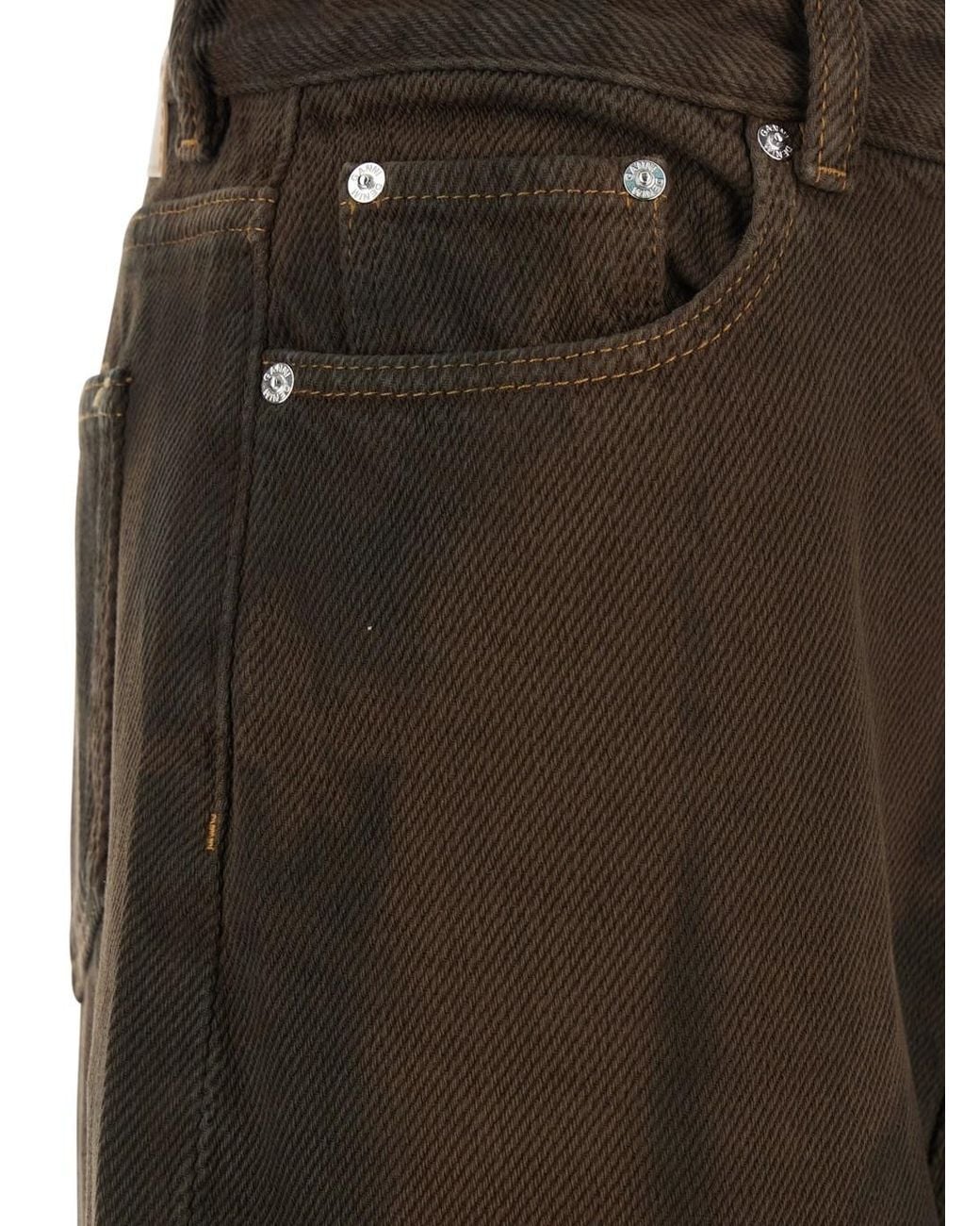 Ganni Brown Loose High Rise Jeans
