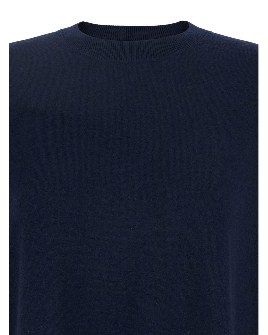 Max Mara Blue Wool Sweater With Dropped Shoulders Tops