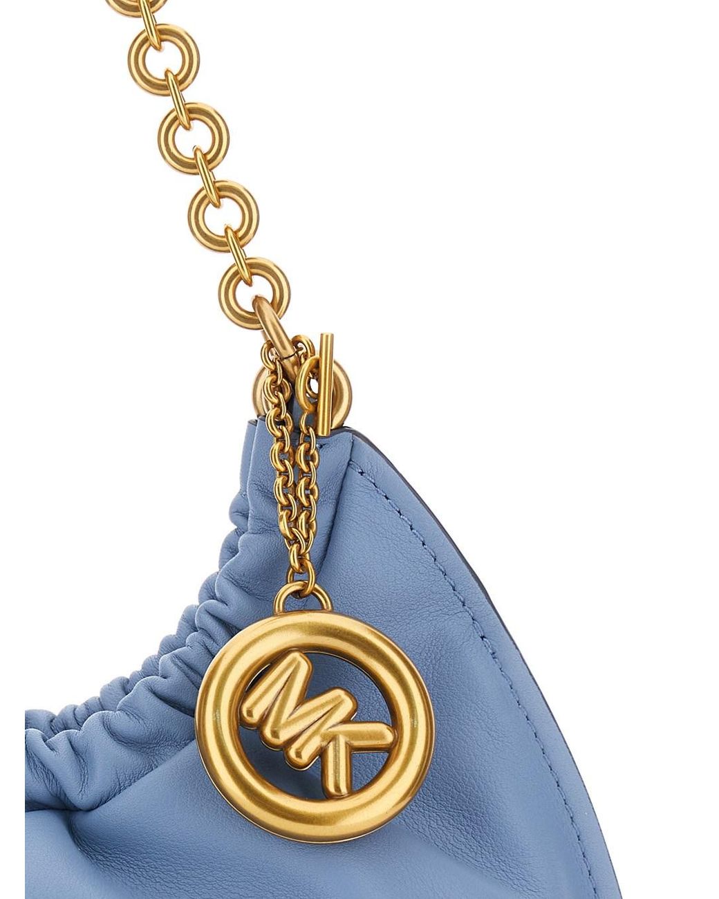MICHAEL Michael Kors Blue 'Indie Small' Shoulder Bag With Chain