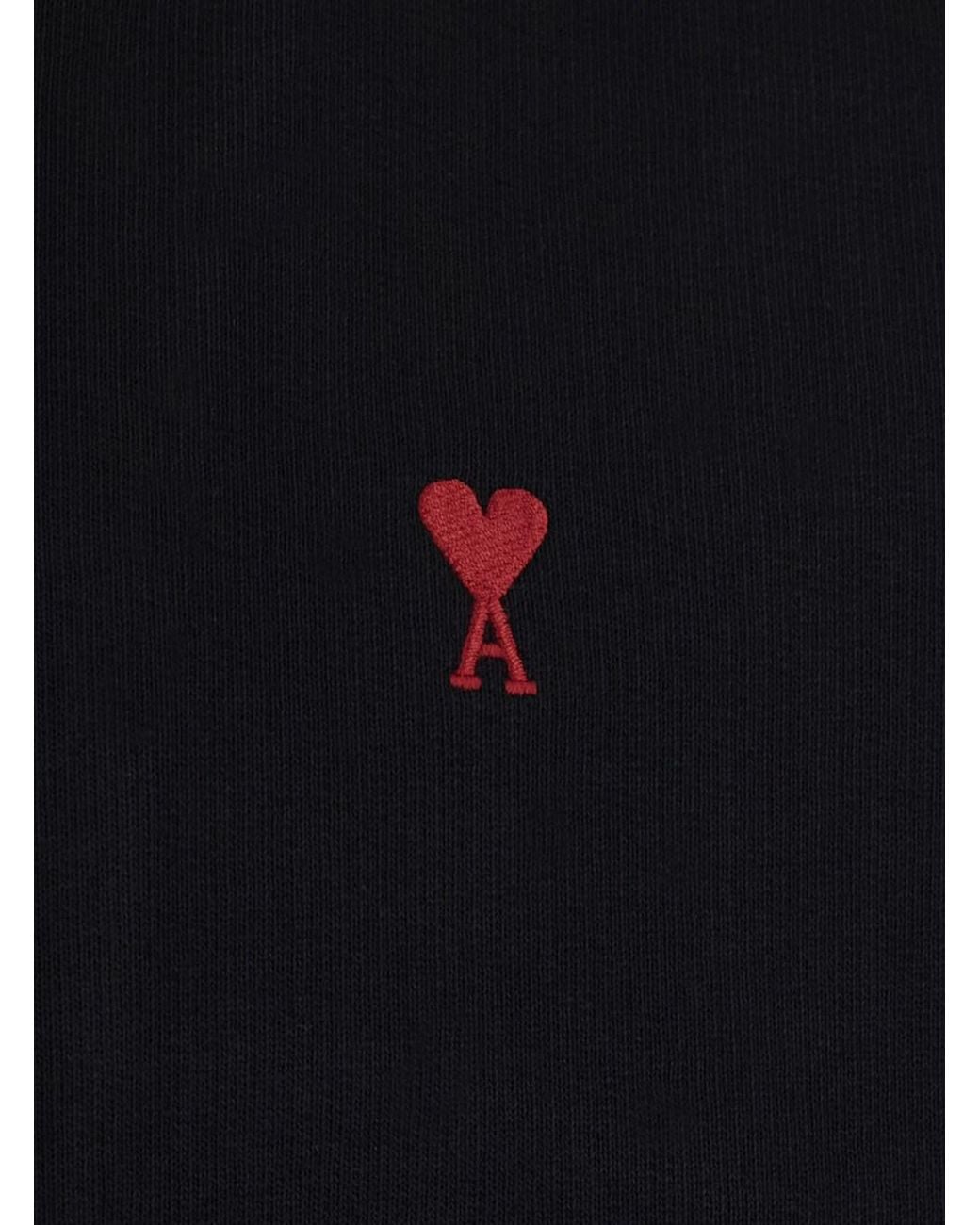 AMI Blue Zip-Up Sweatshirt With Ami De Coeur Logo for men