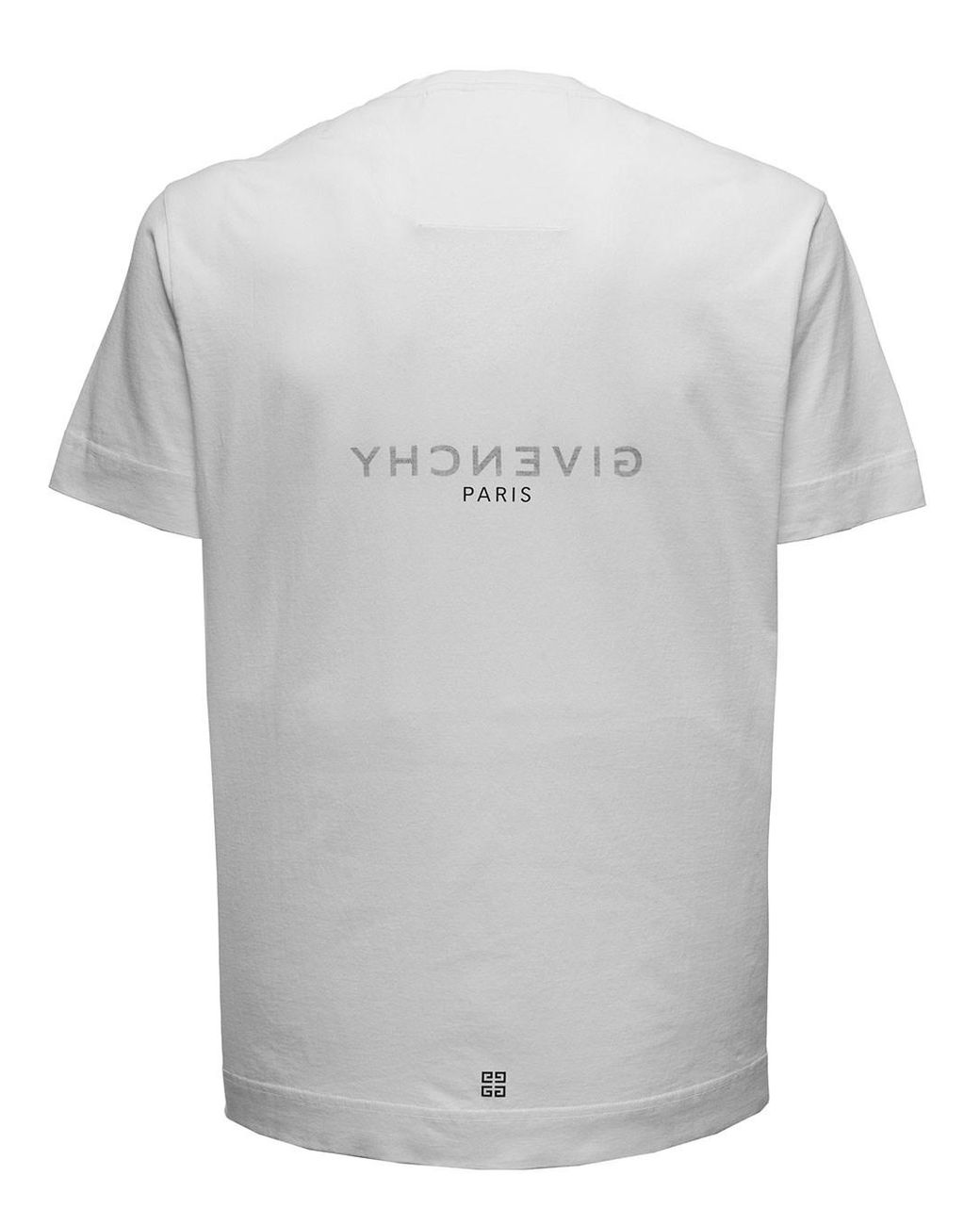 Givenchy Man's Cotton T-shirt With Logo Print in White for Men | Lyst
