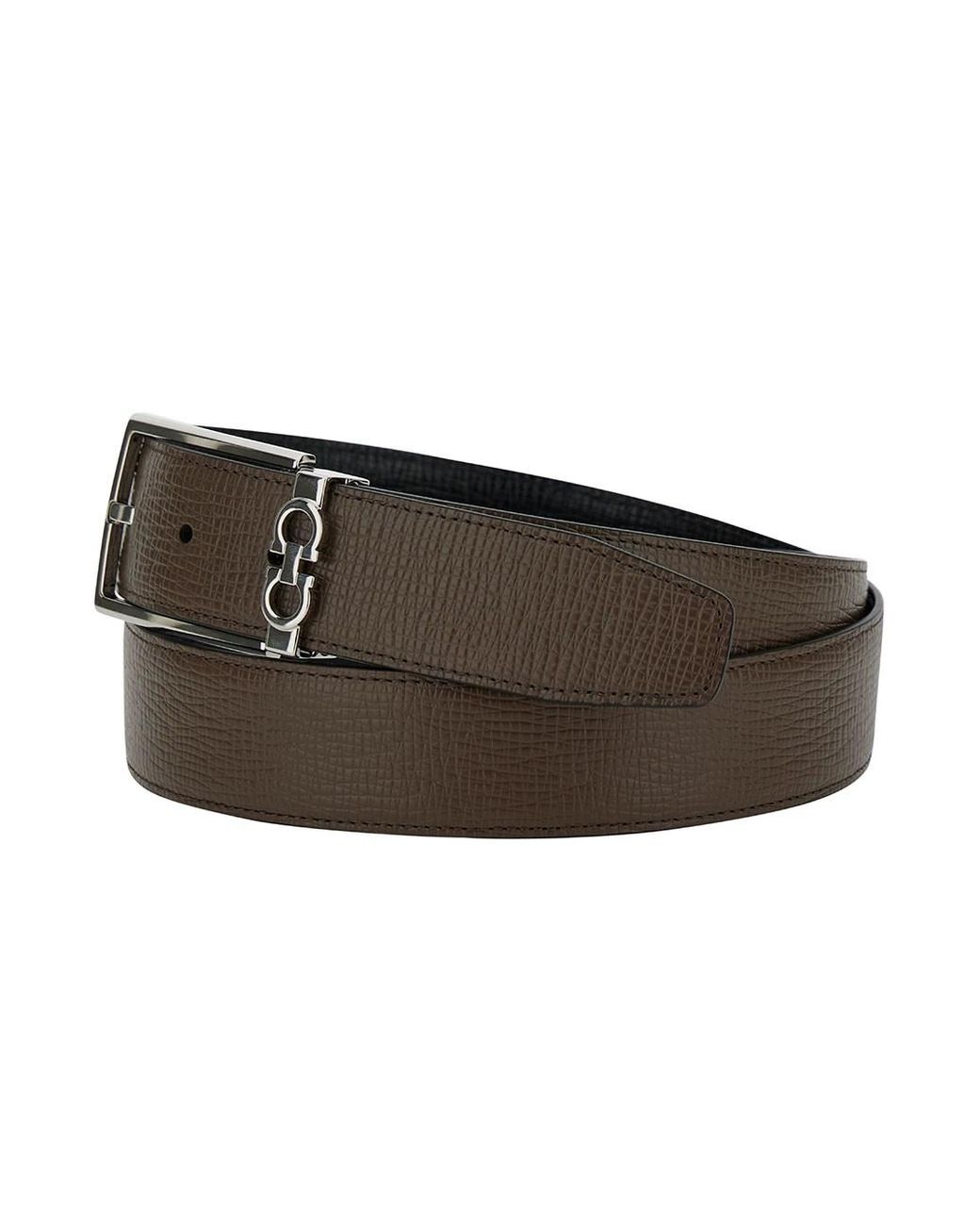 Ferragamo brown leather belt top