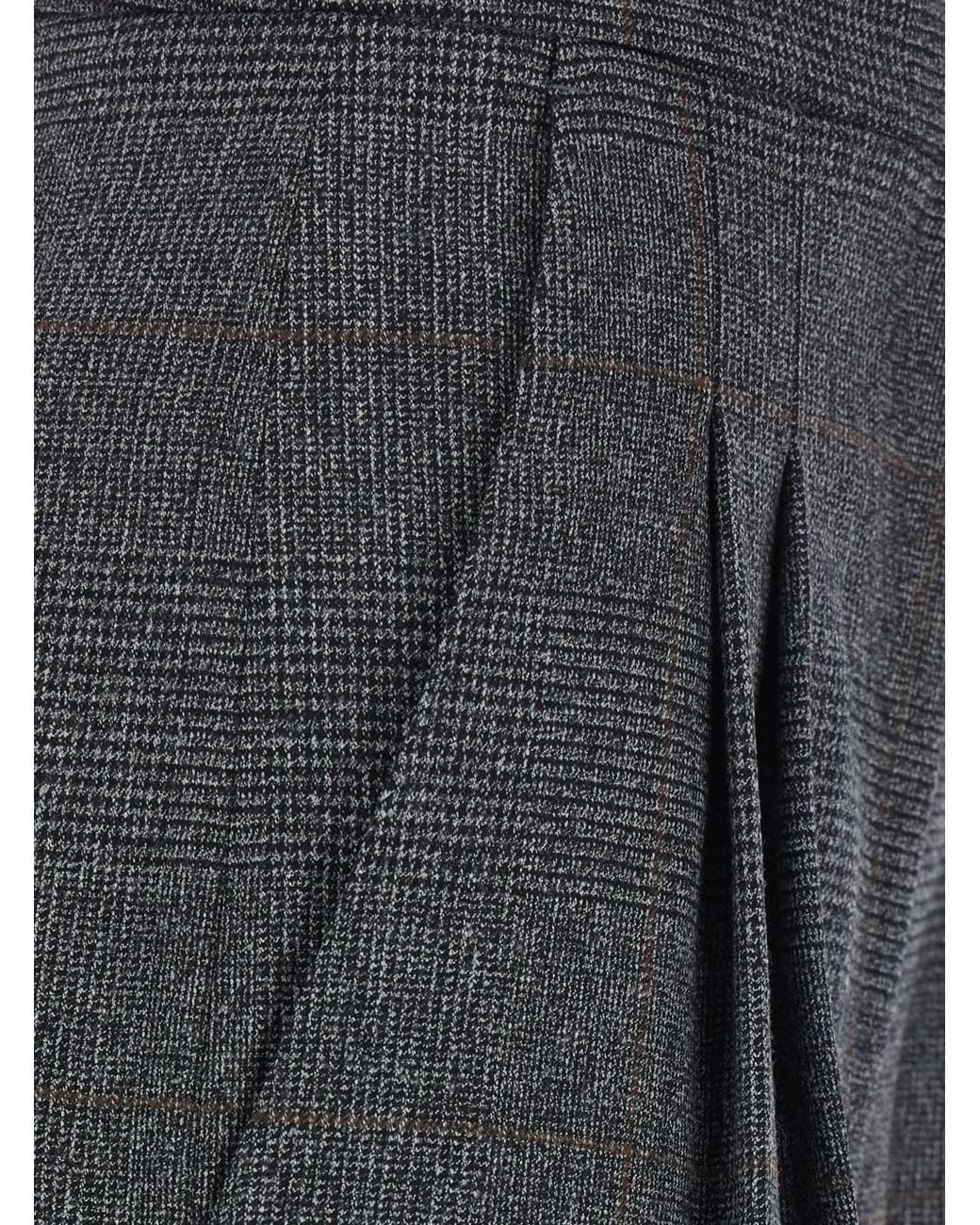 PT Torino Gray Pants With Hidden Front Closure And Front Pleats
