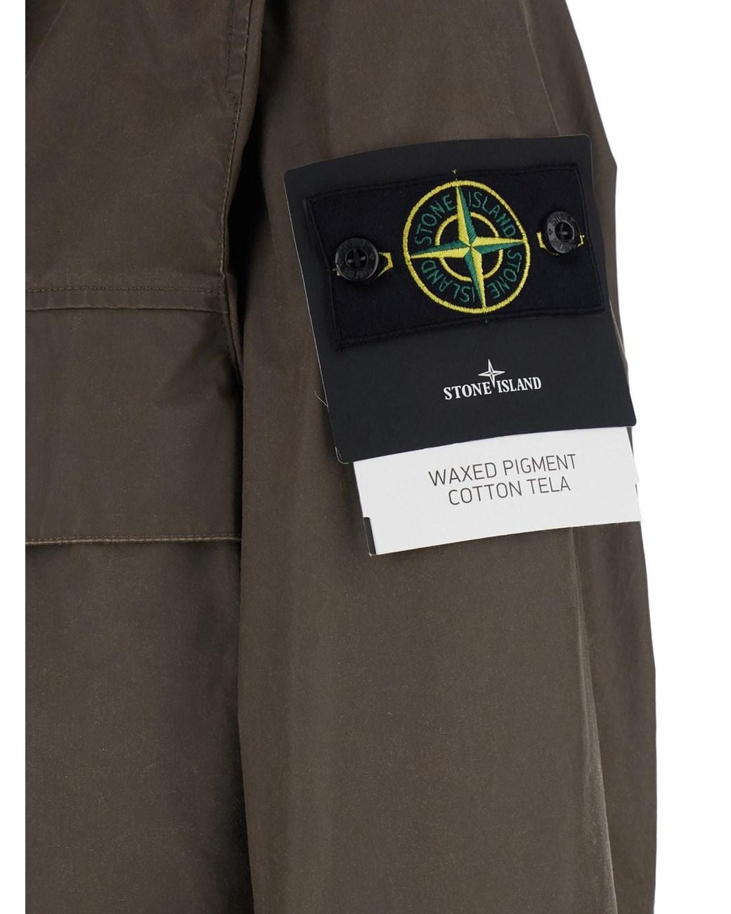 Giubbotto Con Patch Logo Sulla Manica E Design Cerato In di Stone Island in Green da Uomo