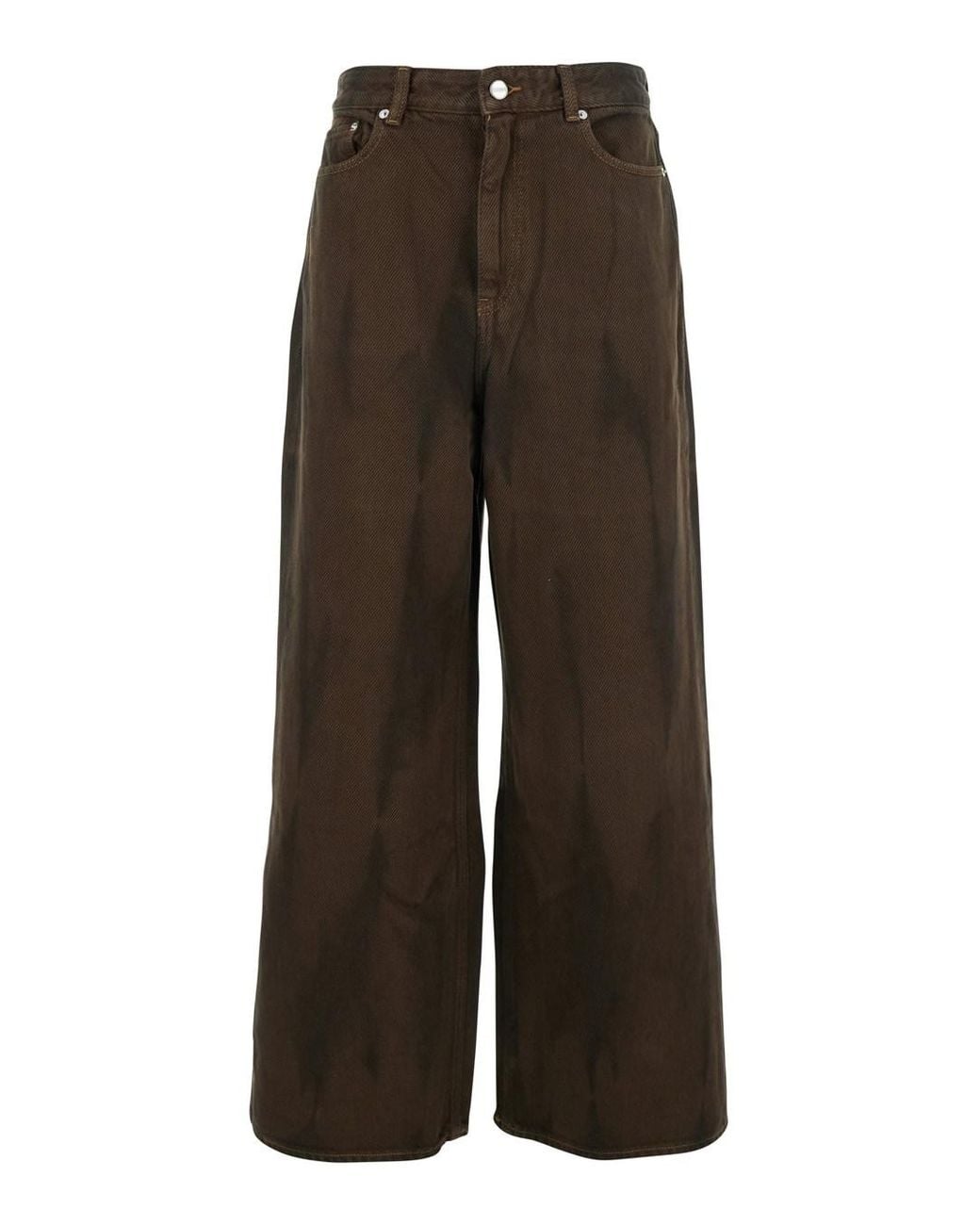 Ganni Brown Loose High Rise Jeans