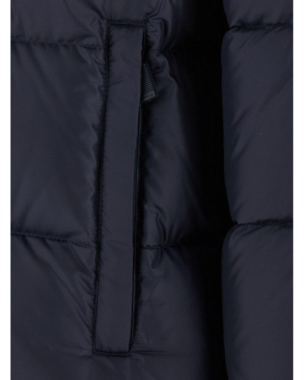 Aspesi Blue Puffer Jacket Tech Fabric Polyester Padded & Down for men