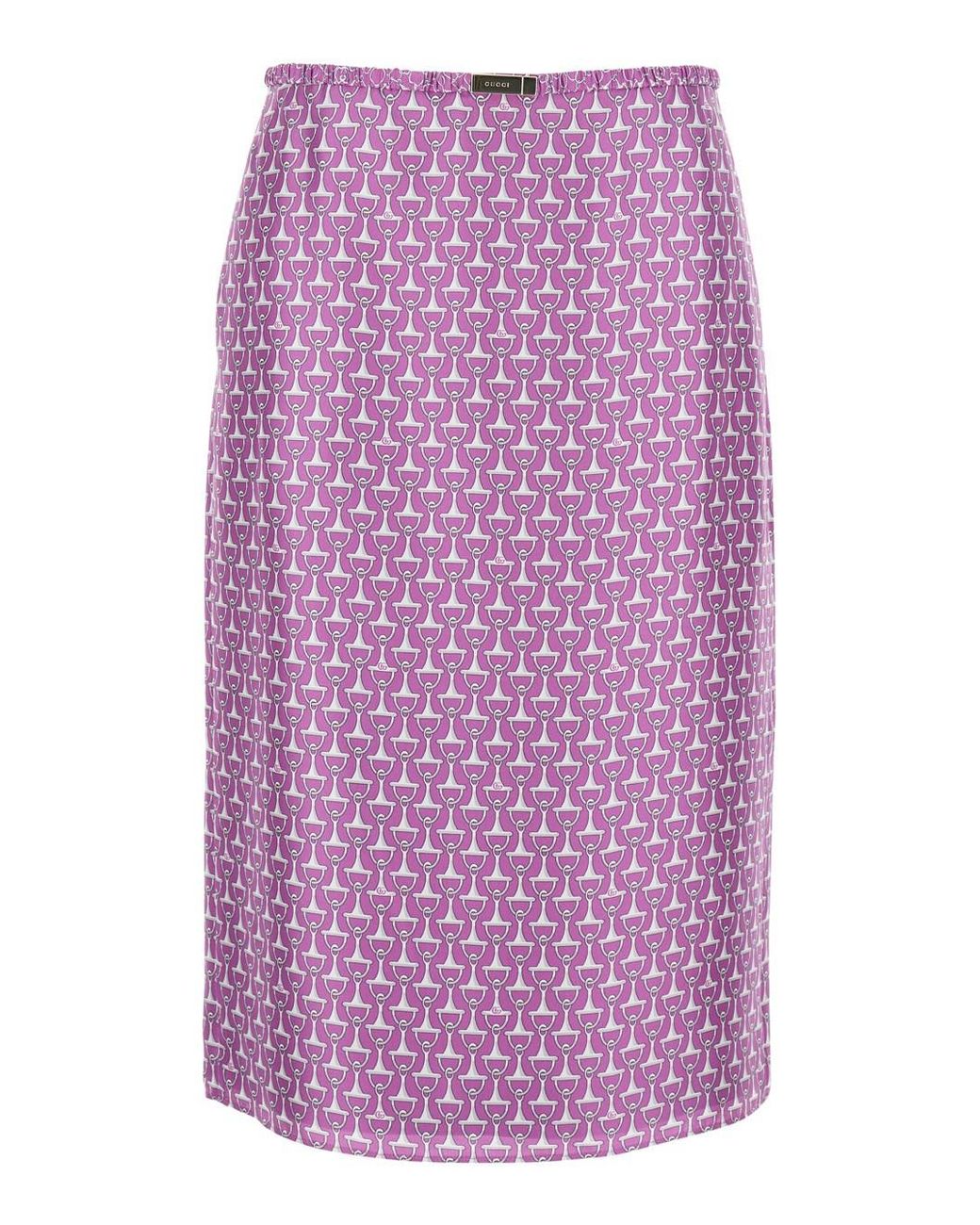 Gucci Purple Skirt Silk