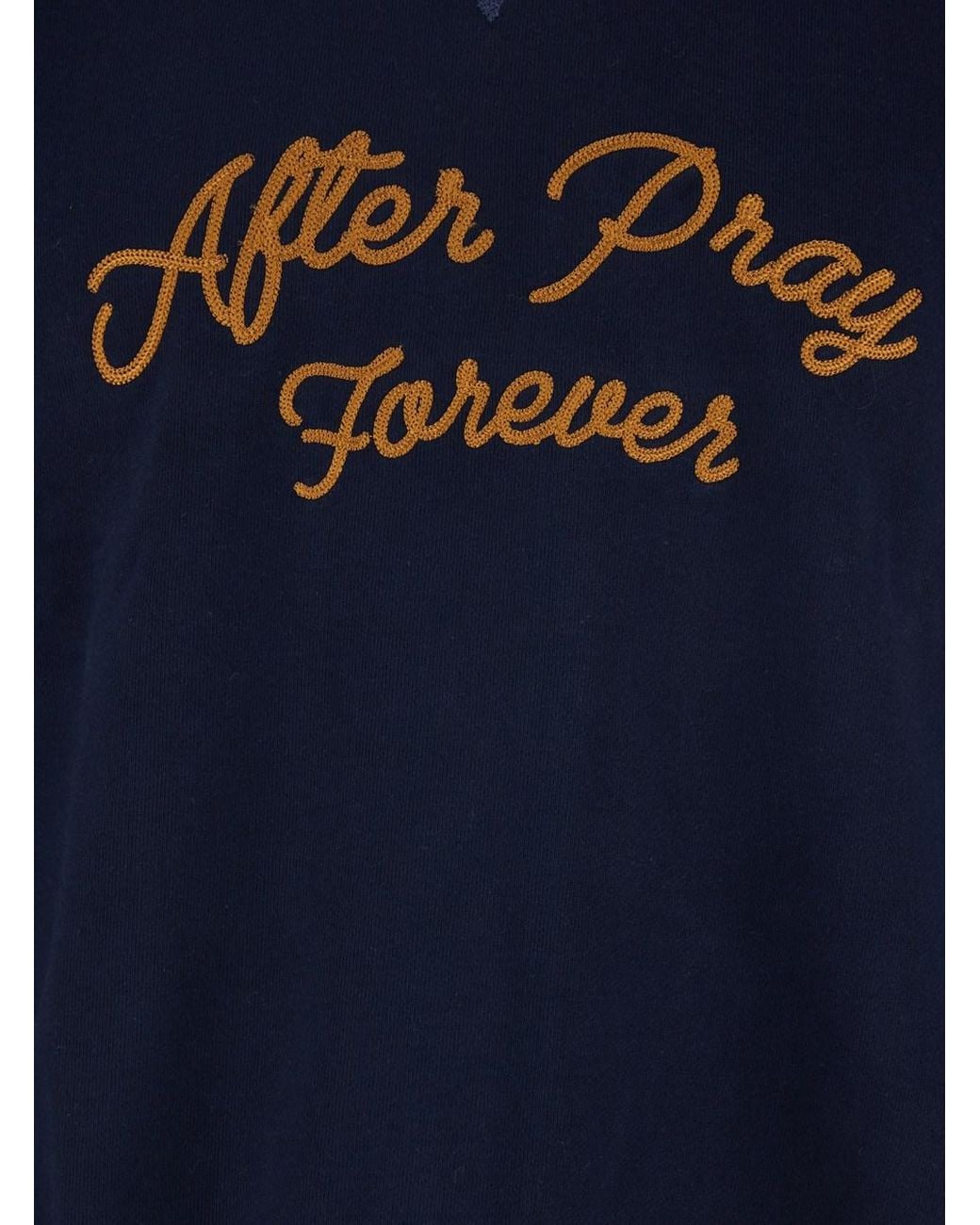 AFTER PRAY Blue 'Forever' Sweatshirt With Logo Lettering On The Front for men