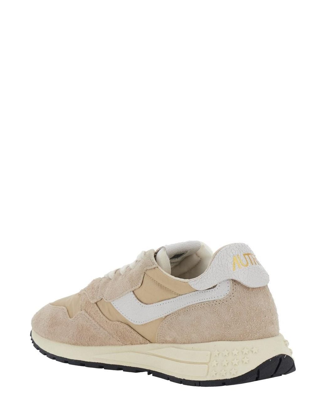 Autry White Reelwind Suede Mini Logo Patch Low-Top Sneaker For for men