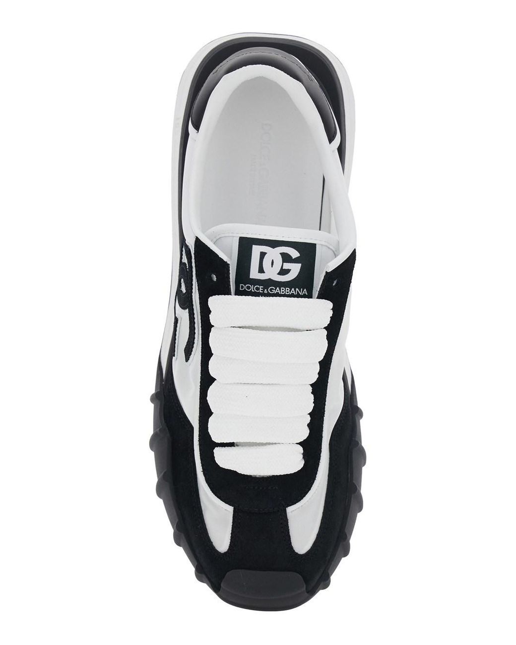 Dolce & Gabbana White Dolce &Amp Gabbana Dg Athletic Suede And Nylon Sneakers for men