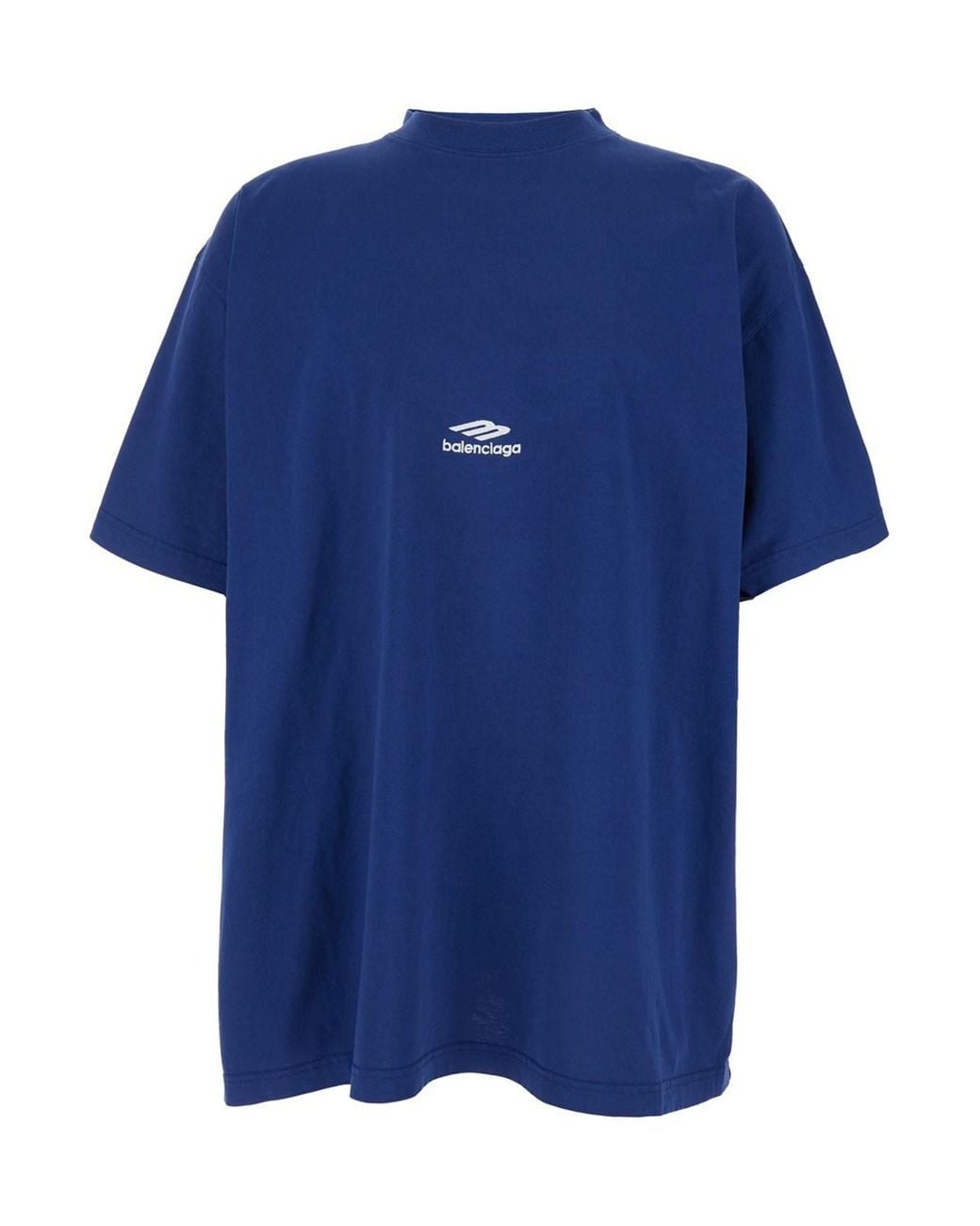 Balenciaga Blue T-Shirt Cotton T-Shirts for men