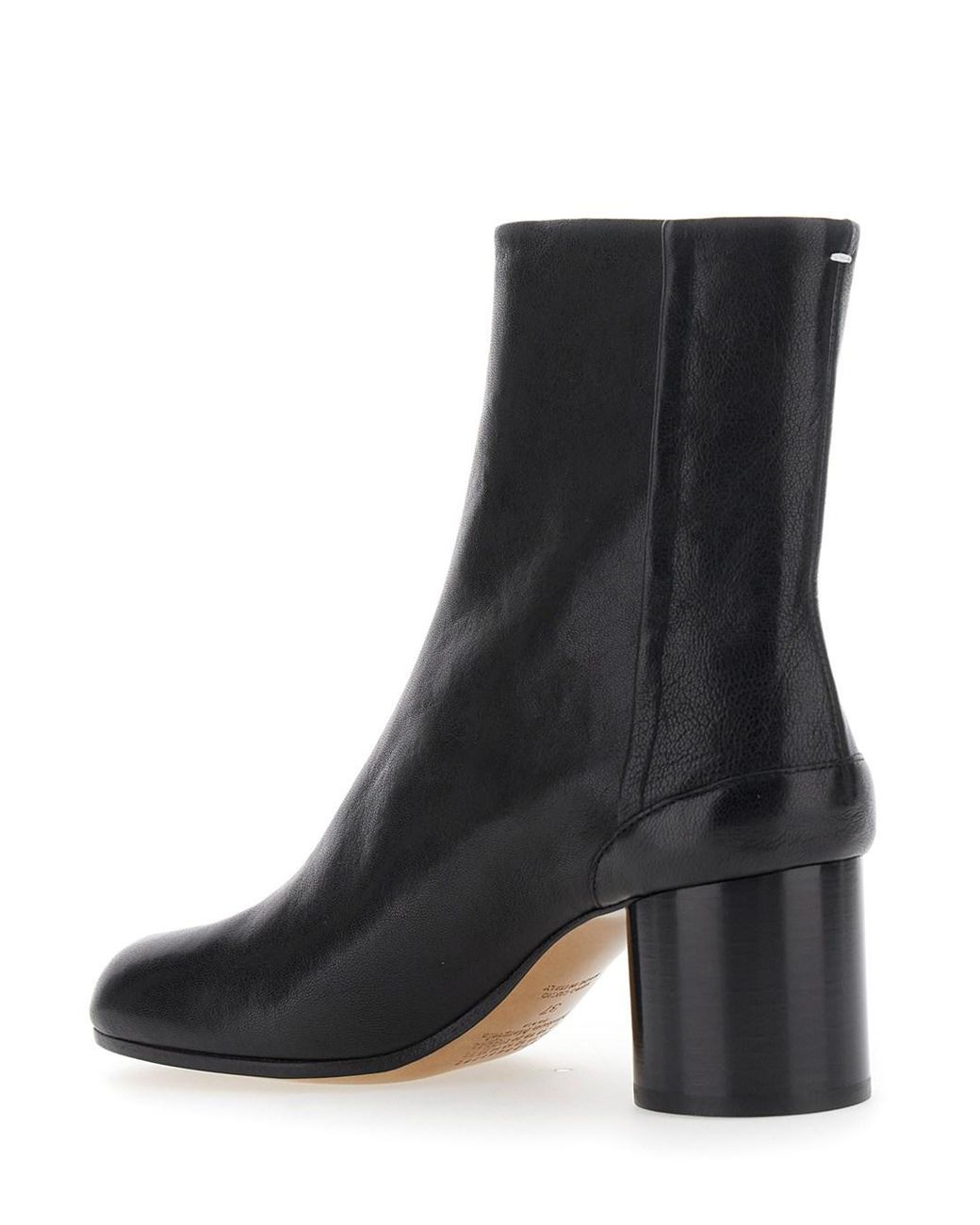 Maison Margiela Black Boots Tabi Toe Leather Sheep