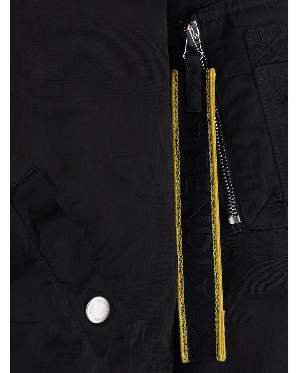 Fendi Black Look 58 Aviatore Bomber Con Montone Tessuto Camouflage for men