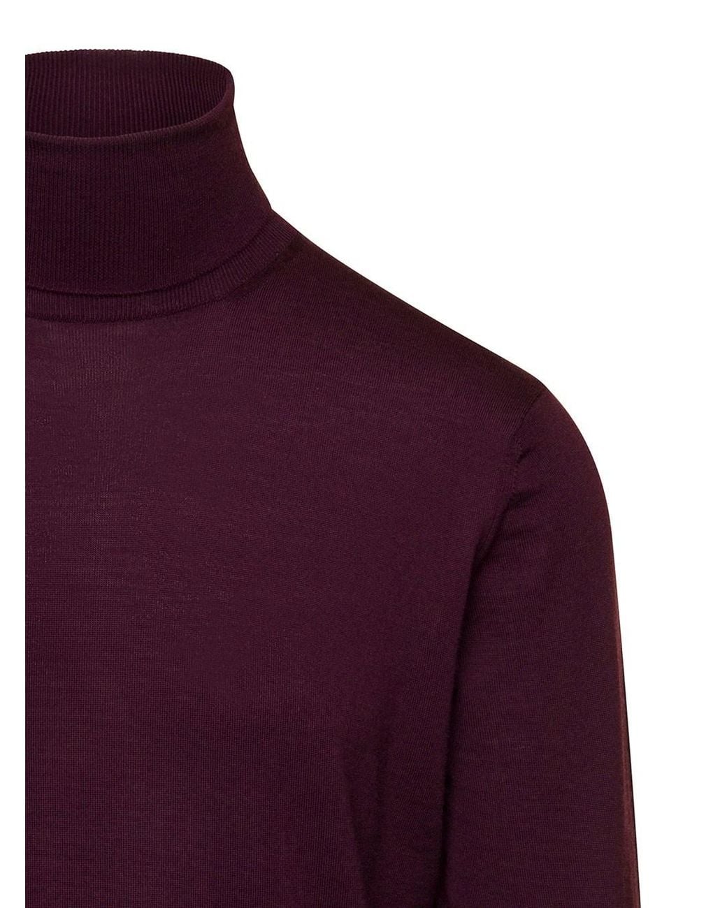 GAUDENZI Purple Turtleneck With High Collar And Long Sleeves for men