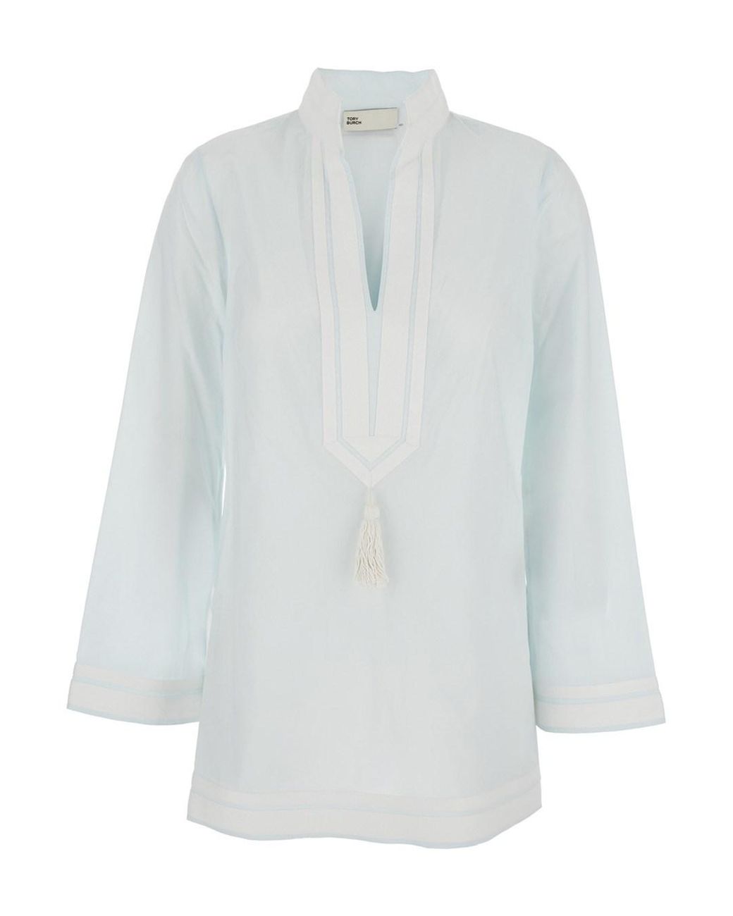 Tory Burch White 100% Cotton Tunic Caftan
