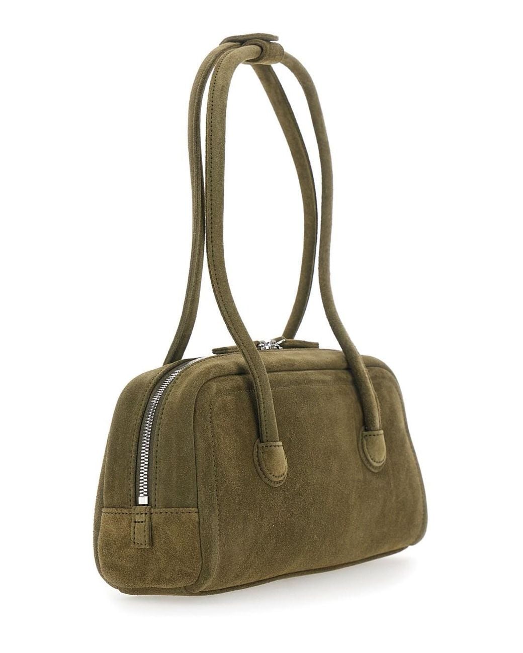 MARGE SHERWOOD Green 'Soft Boston Ew' Shoulder Bag With Two Top Handles