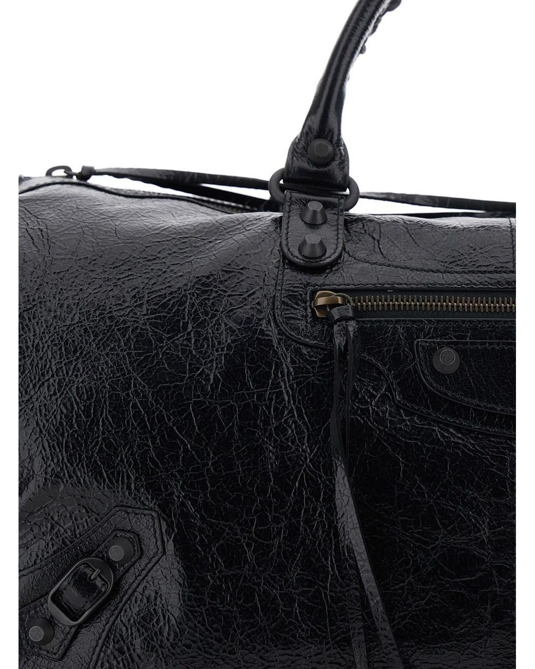 Balenciaga Black 'Le City Boston' Duffel Bag With Adjustable And Remov for men