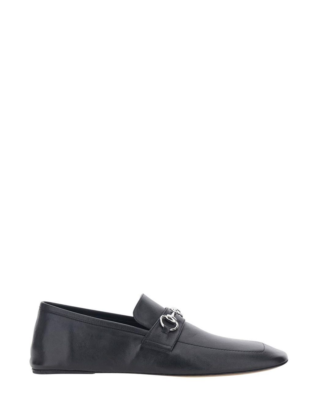Gucci White Loafers Edgar Horsebit Leather for men