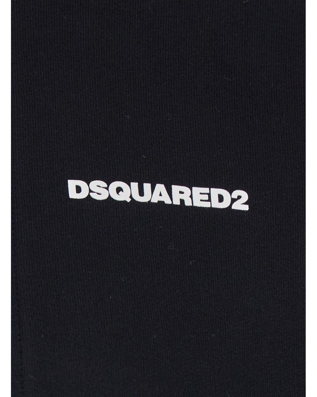 DSquared² Blue High Neck Sweatshirt With Lettering Logo On The Front for men