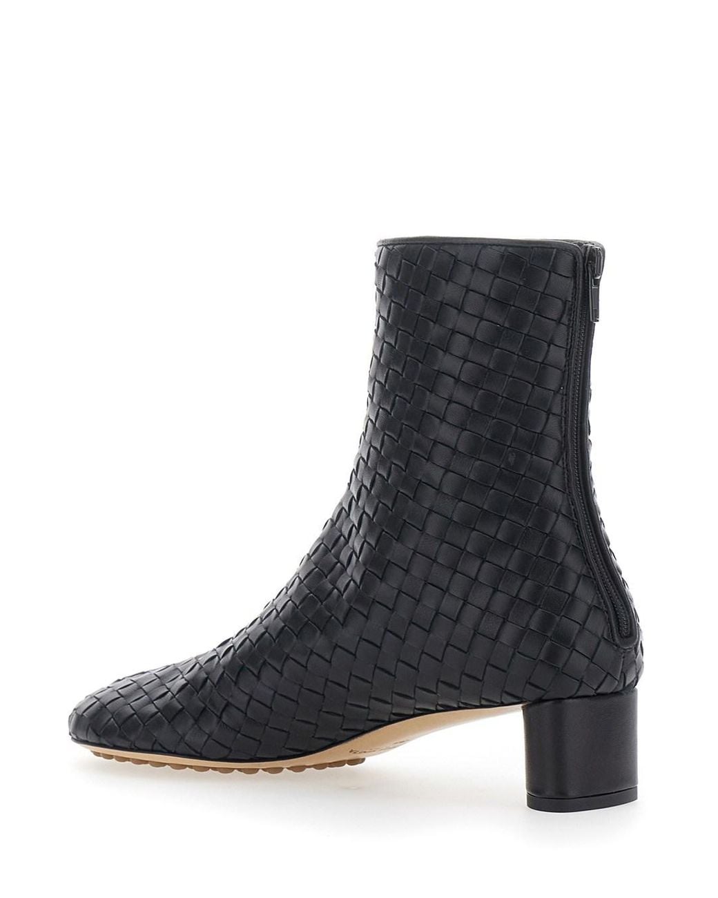 Bottega Veneta Black Cherry Kitten Zipped Ankle Boot