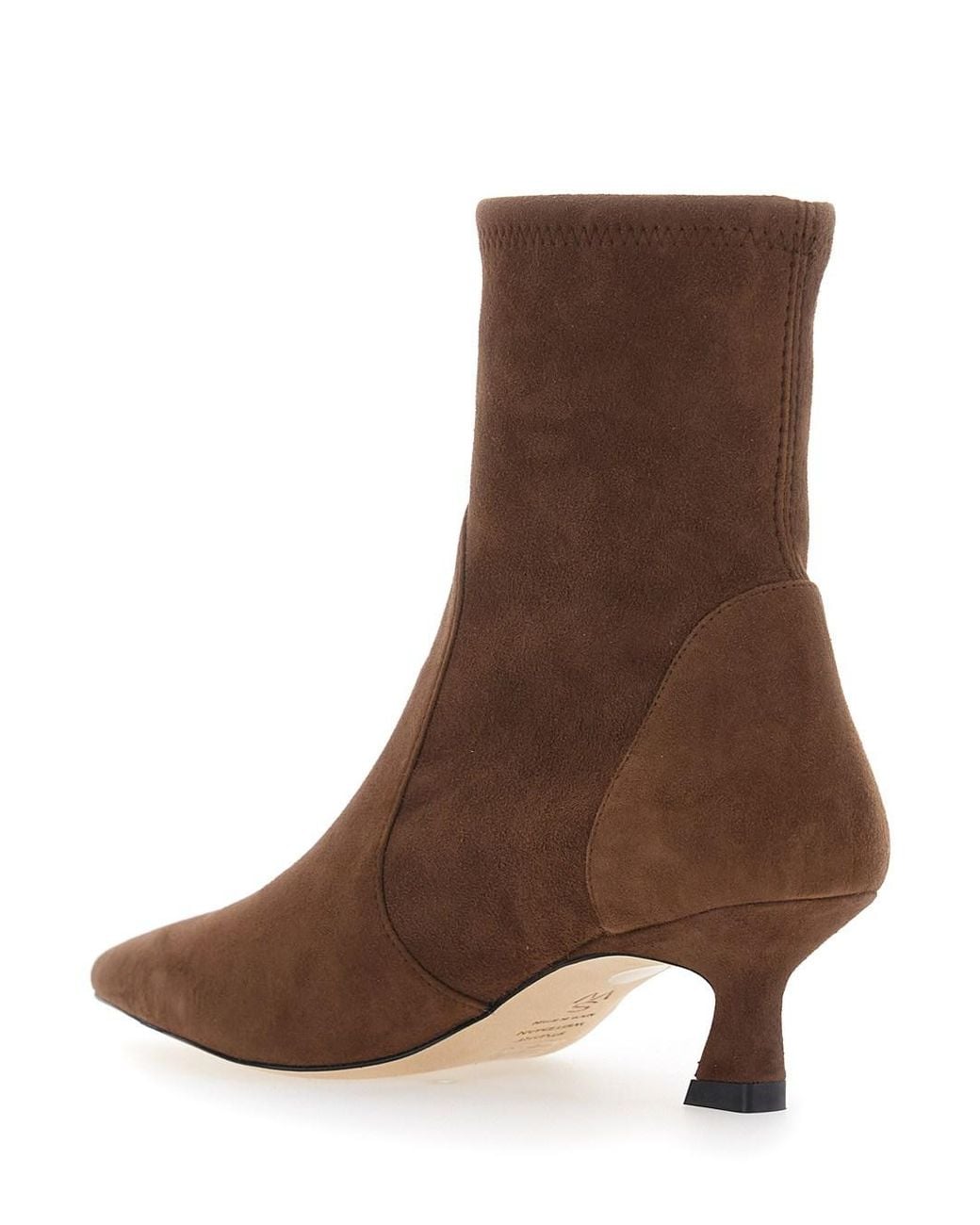 Stuart Weitzman Brown Ankle Boots Vinnie Bootie 50 Leather