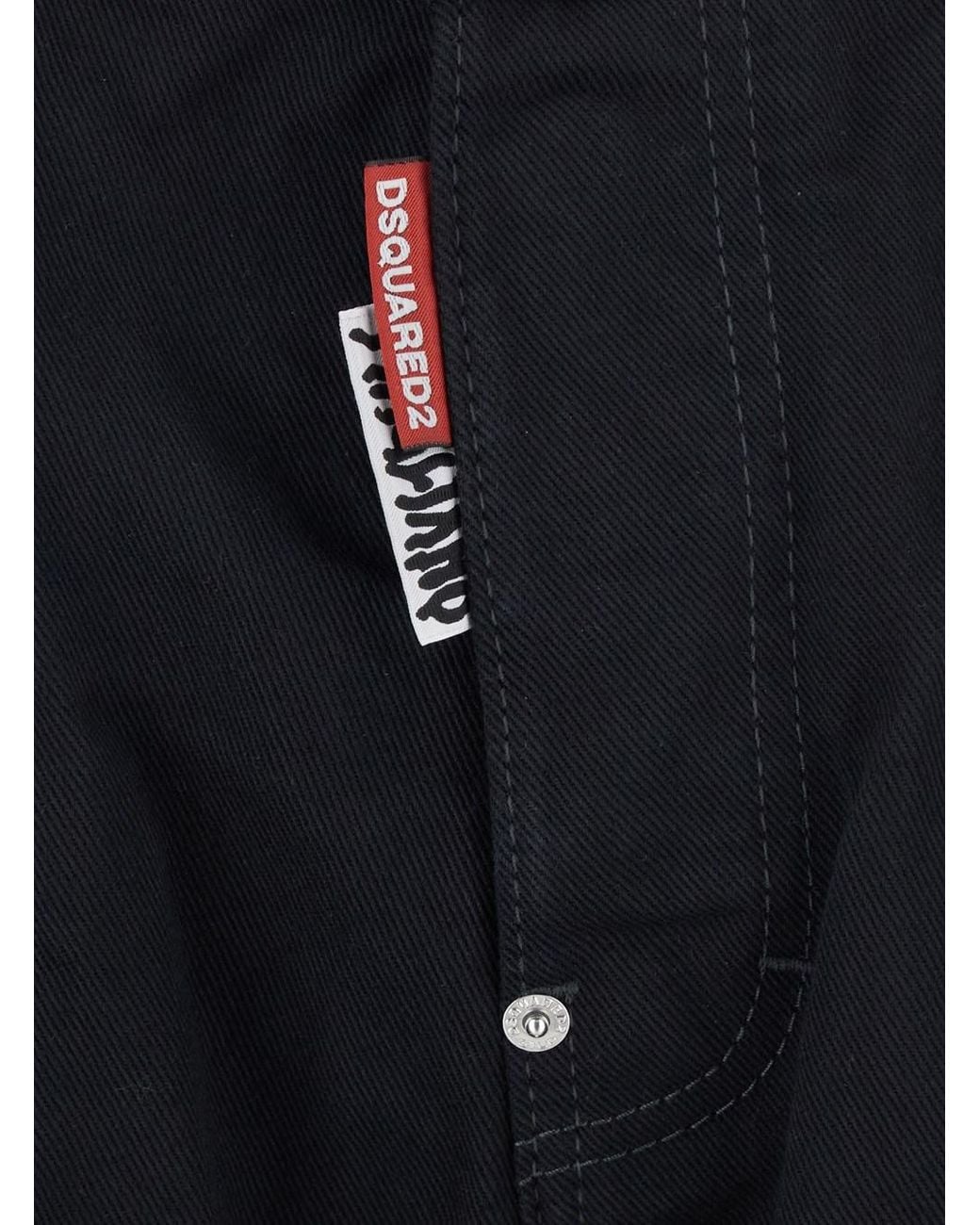 DSquared² Blue 'D2 X Magliano' Jeans With Belt Loops And Logo Patch On The Rear for men