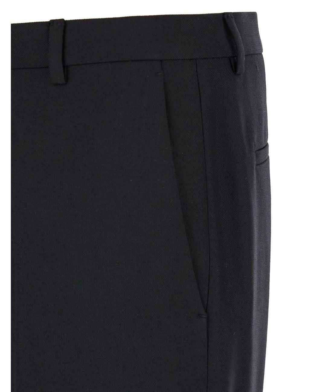 Gucci Blue Tailored Pants With Tonal Logo Lettering for men